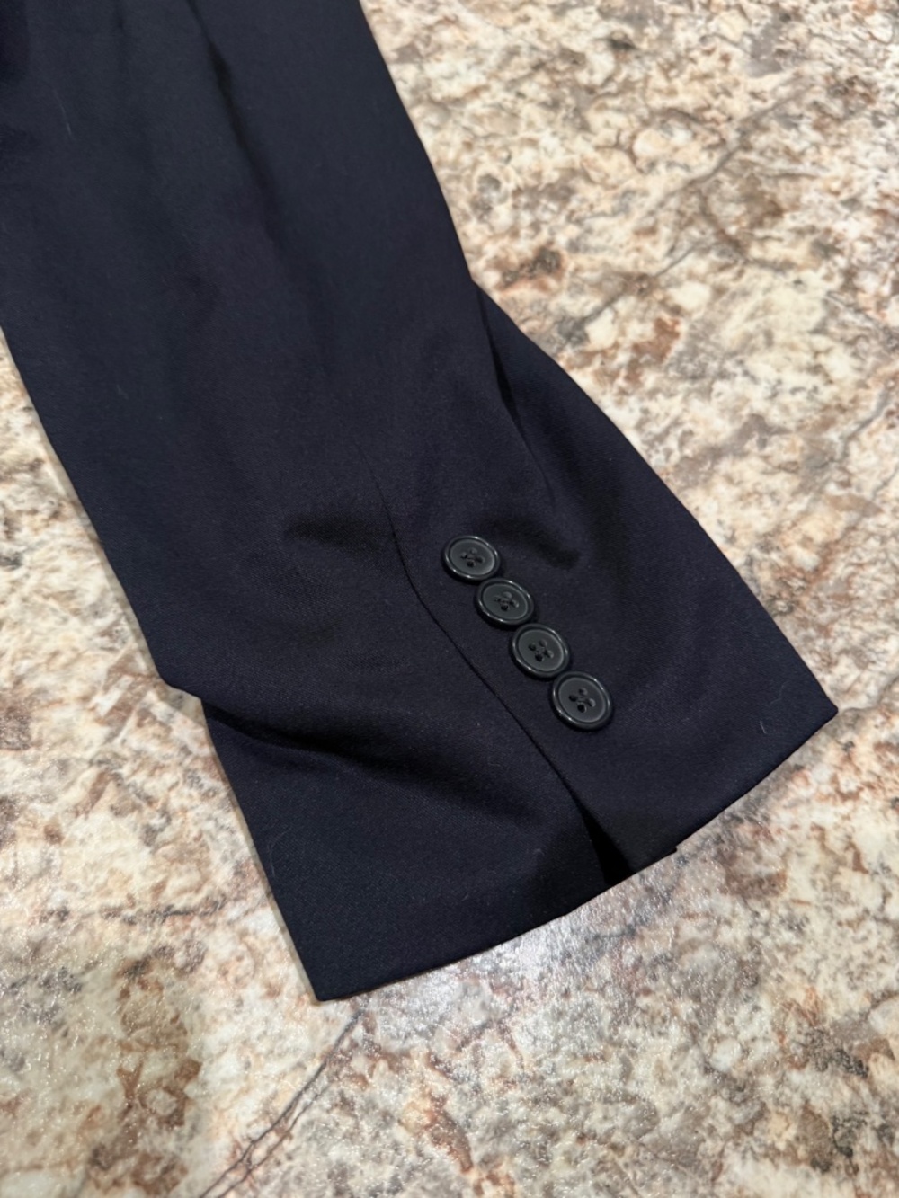 Van Heusen Mens Classic fit 2 Piece Suit 38R 35x29 Pants Navy Blue Solid Stretch - Picture 4 of 14